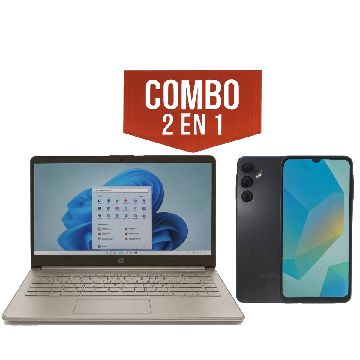 Combo Tecnología Laptop HP 14" + Teléfono Celular Celular Samsung Galaxy A16 4GB RAM
