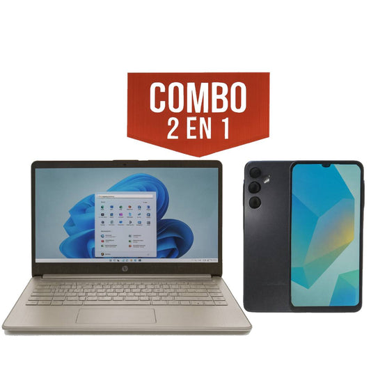 Combo Tecnología Laptop HP 14" + Teléfono Celular Celular Samsung Galaxy A16 4GB RAM