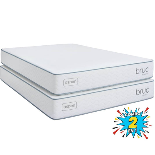 Combo 2 Colchónes King Size Size Bruc Aspen Confort Plus – Máxima Comodidad y Durabilidad