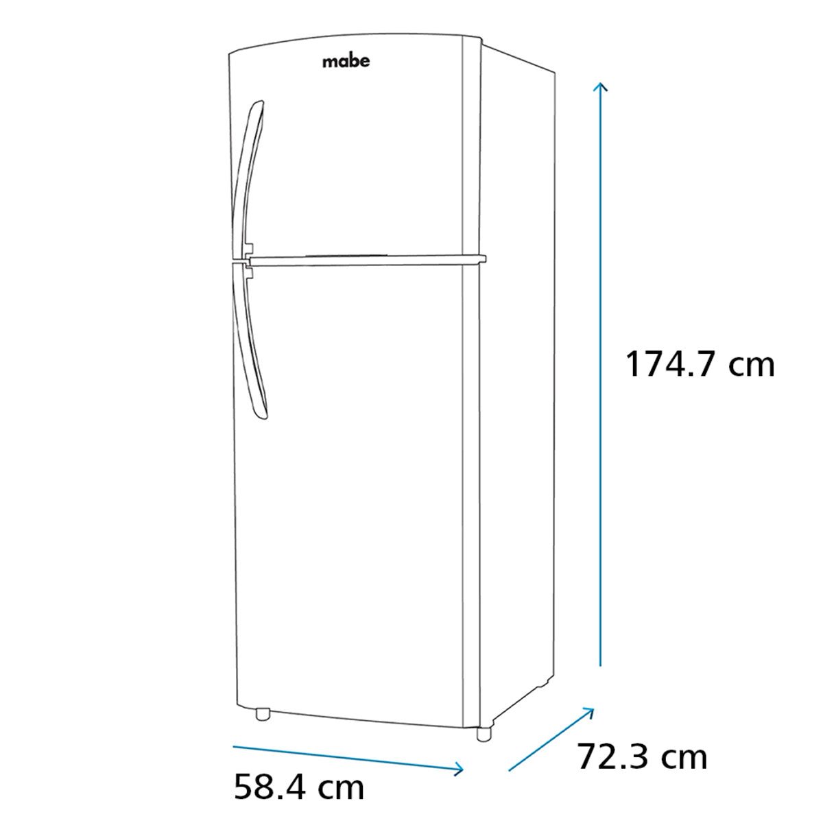 Refrigerador Mabe 300 L Automático Color Silver