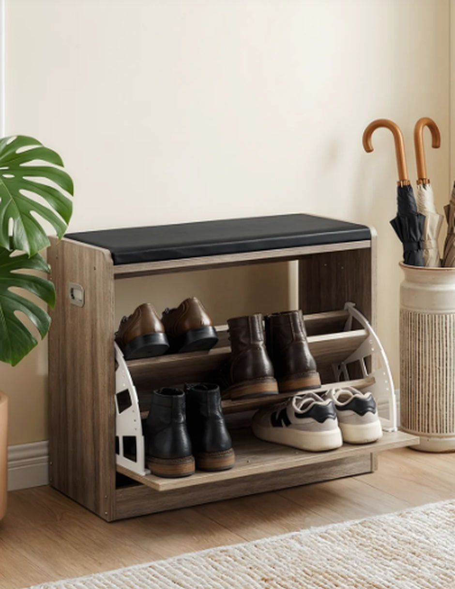 Zapatera Organizadora de 3 Niveles con gabinete para 9 pares de zapatos