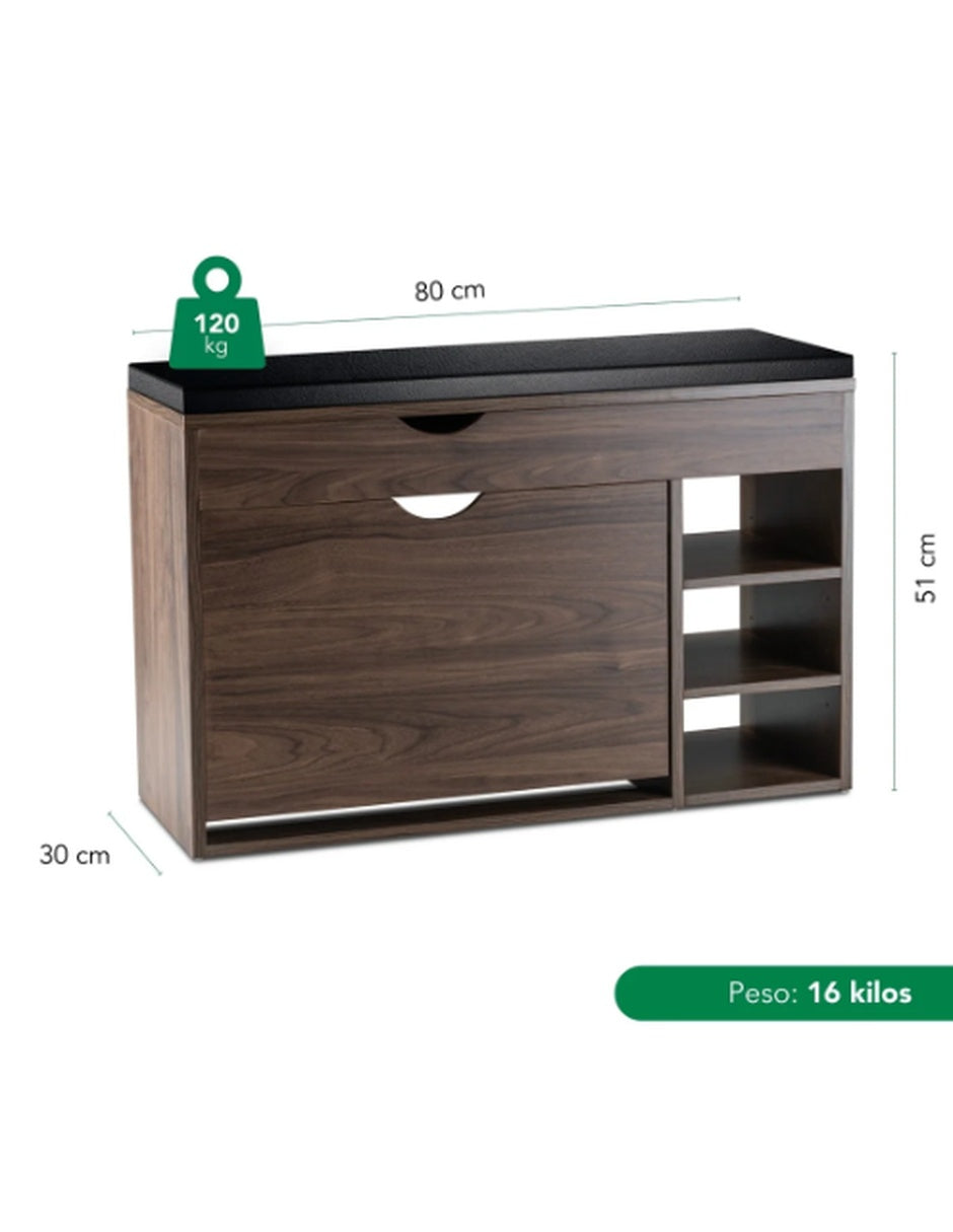 Zapatera Organizadora con Taburete para 9 pares de zapatos