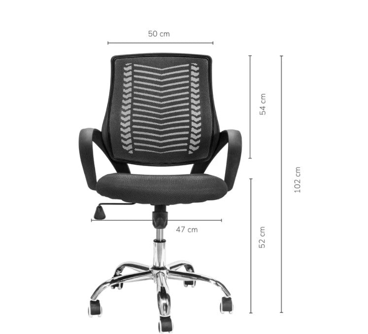 Silla de Oficina Ergonómica Negra