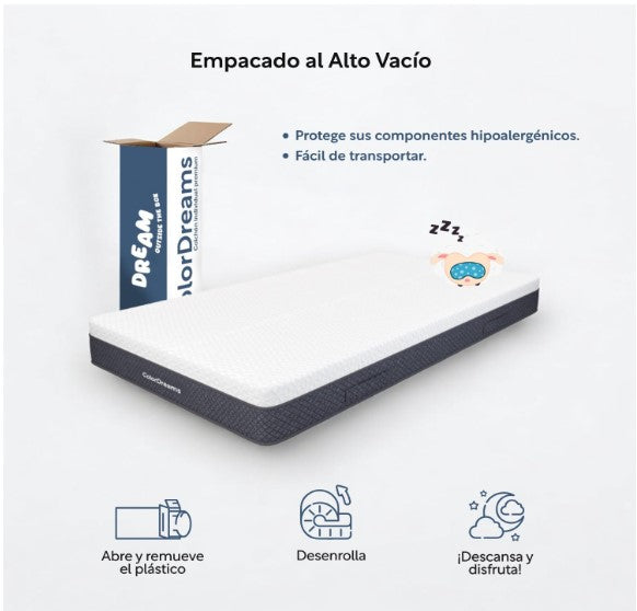 Colchón Individual Colordreams Memory Foam