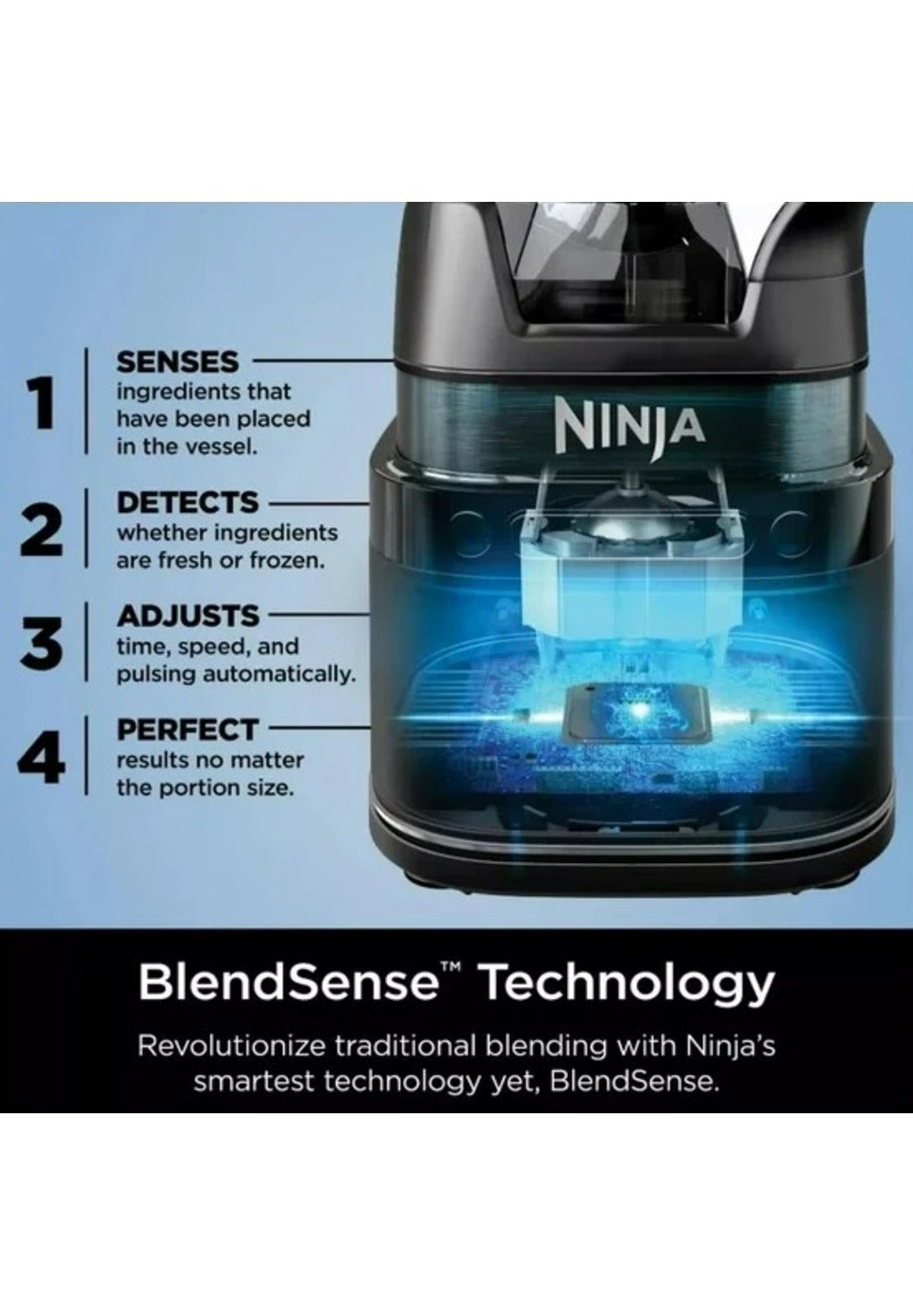 Licuadora Ninja Detect Power Blender con tecnología BlendSense 1700W