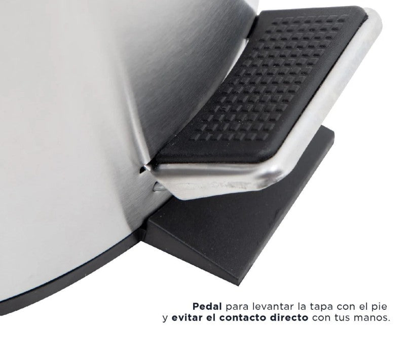 Bote de Basura de Acero Inoxidable con Pedal para Cocina 12L