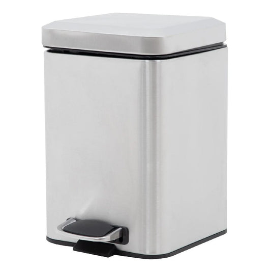 Bote de Basura Metálico Acero Inoxidable con Pedal 6L