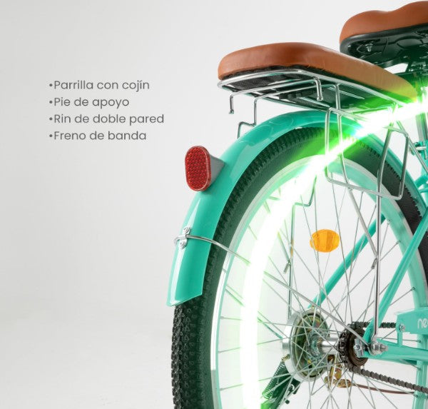 Bicicleta Urbana Con Canastilla VINTA R26 Neon