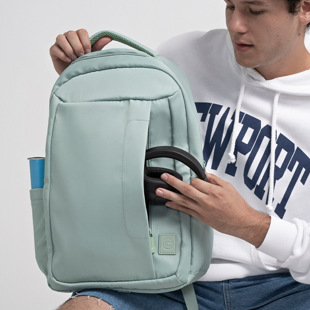KIT B2S Mochila / Backpack Menta + Audifonos NEO Lila MK