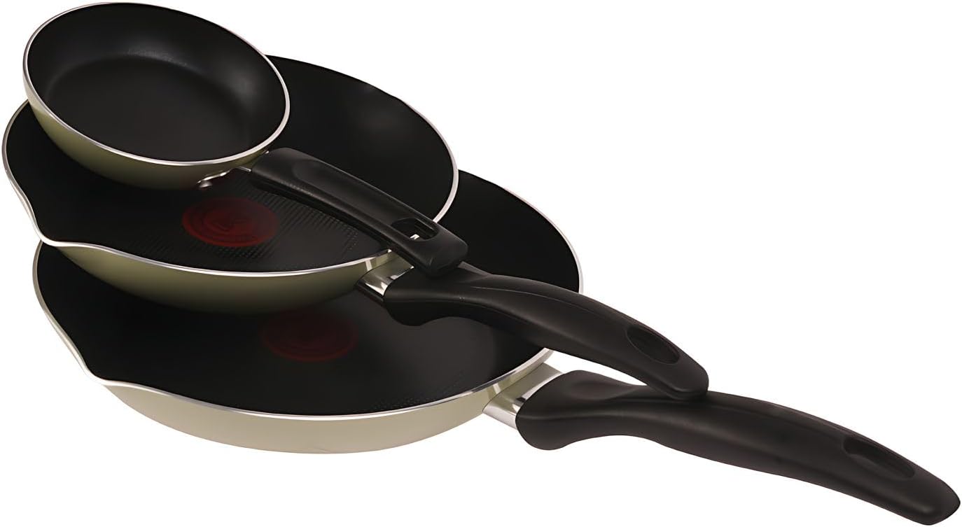 Sartén T-Fal, Negro, 3 piezas, 20, 24 y 28 cm