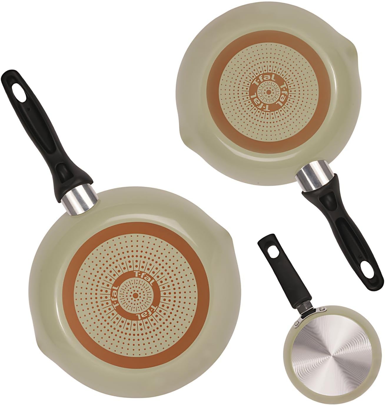 Sartén T-Fal, Negro, 3 piezas, 20, 24 y 28 cm