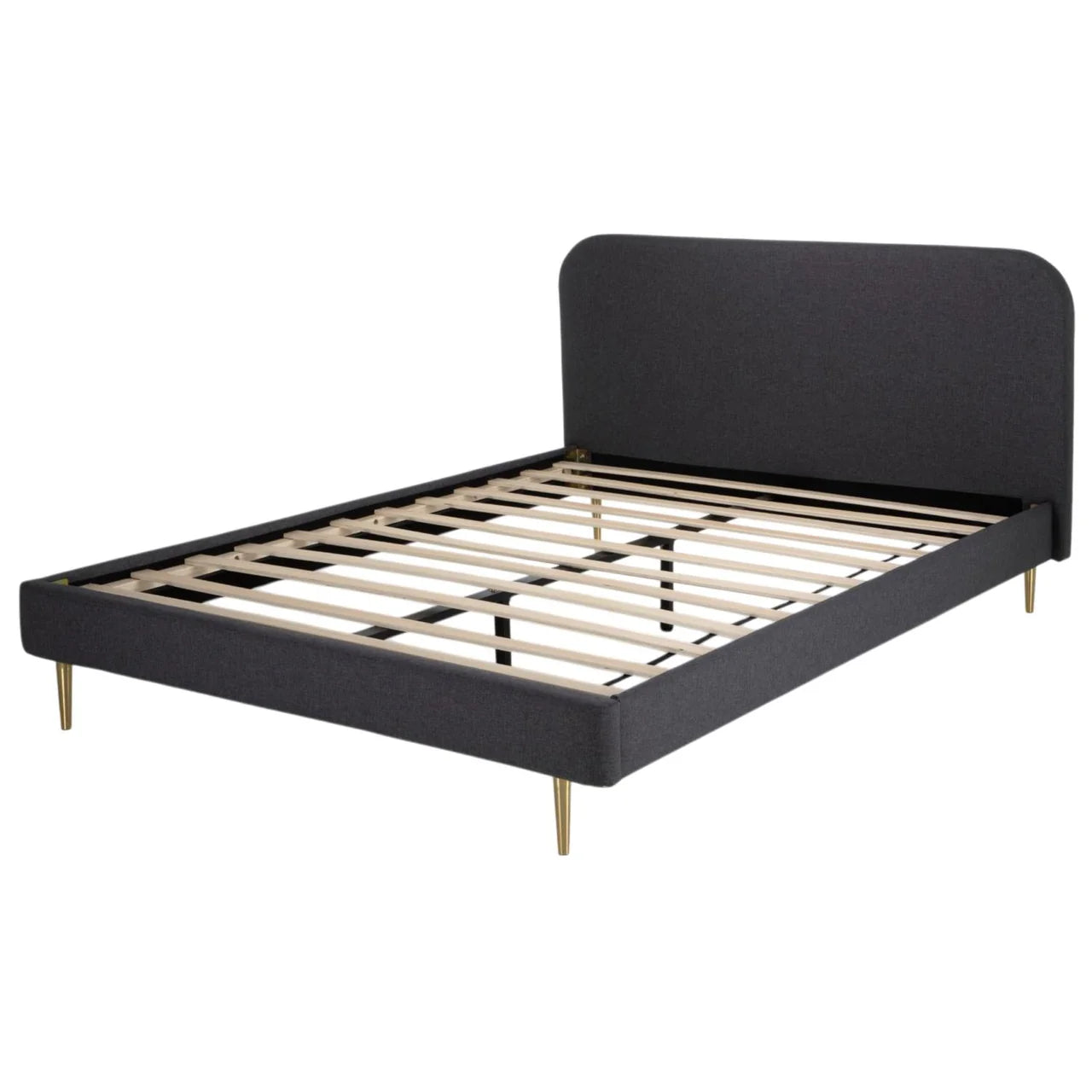 Base De Cama Para Colchon Matrimonial Con Cabecera Tapizada Box Metal Madera