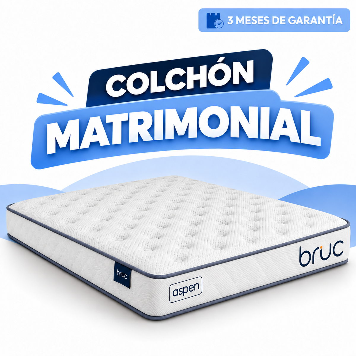 Colchón Matrimonial Bruc Aspen Confort Plus – Máxima Comodidad y Durabilidad