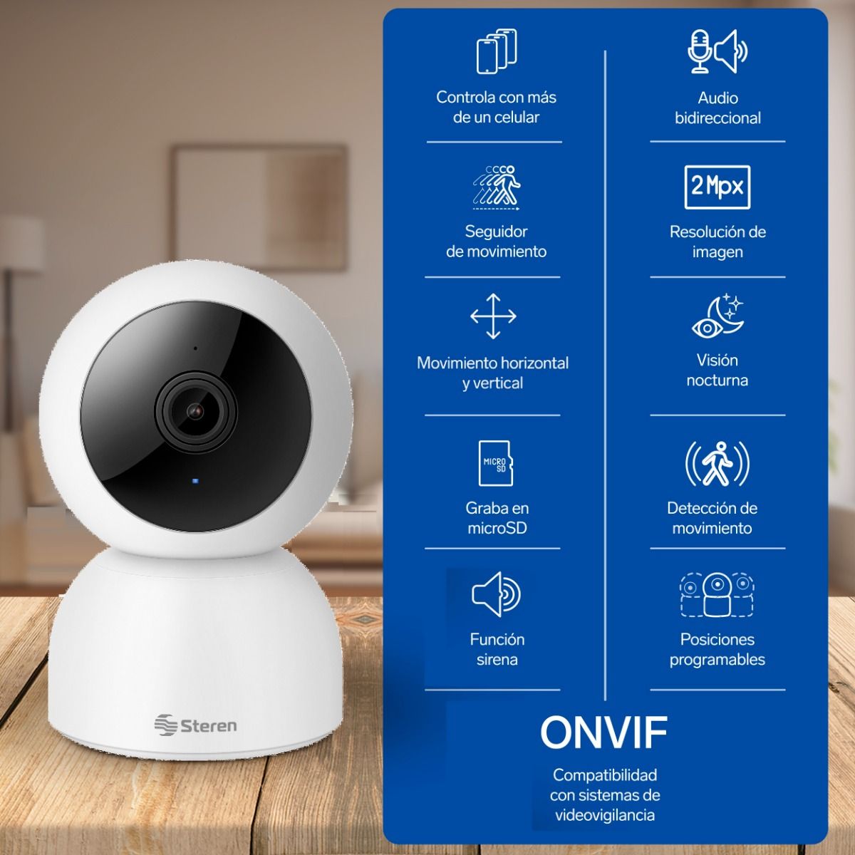 Cámara de Seguridad Steren Domo IR 1080p Alámbrica Día/Noche