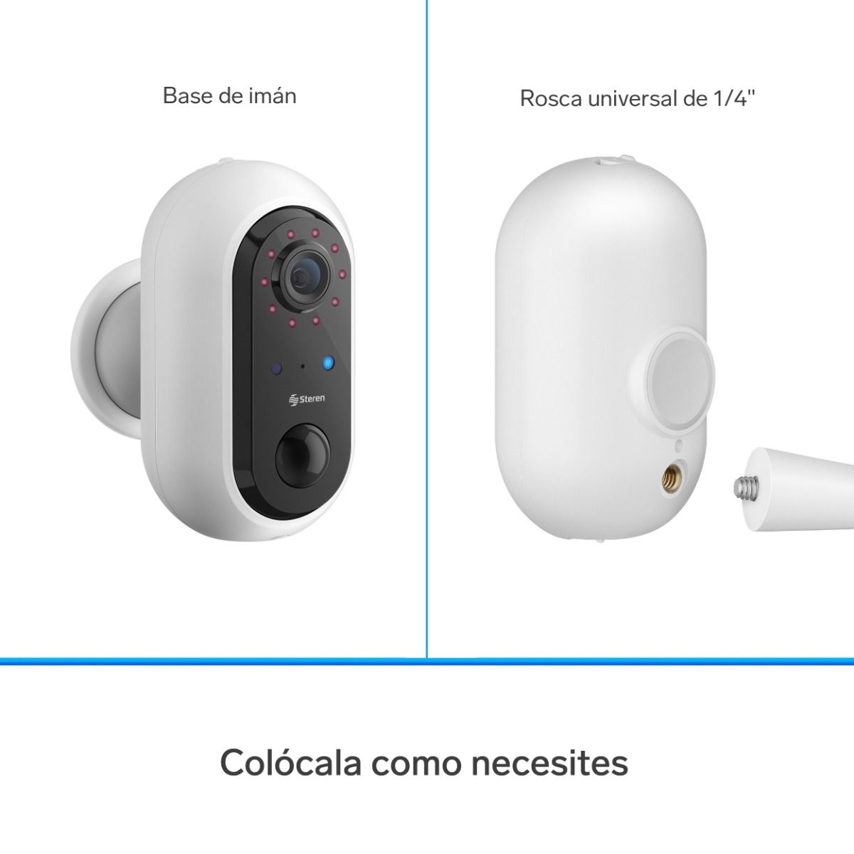 Cámara de Seguridad Steren Mini Bullet IR 1080p WiFi Día/Noche