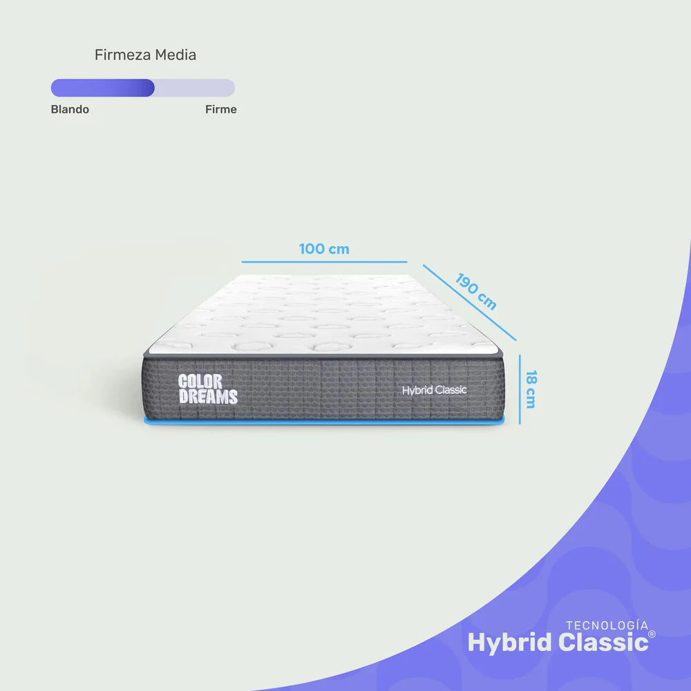 Colchón Individual Classic Hybrid 18cm
