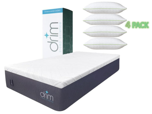 Combo D4RWIN evolution Individual + Almohada Super Visco Regular 4 Piezas