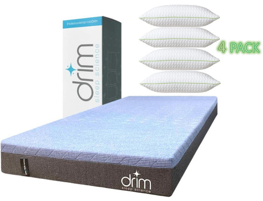 Combo EIN2TEIN memory Queen Size + Almohada Super Visco+Regular 4 Piezas