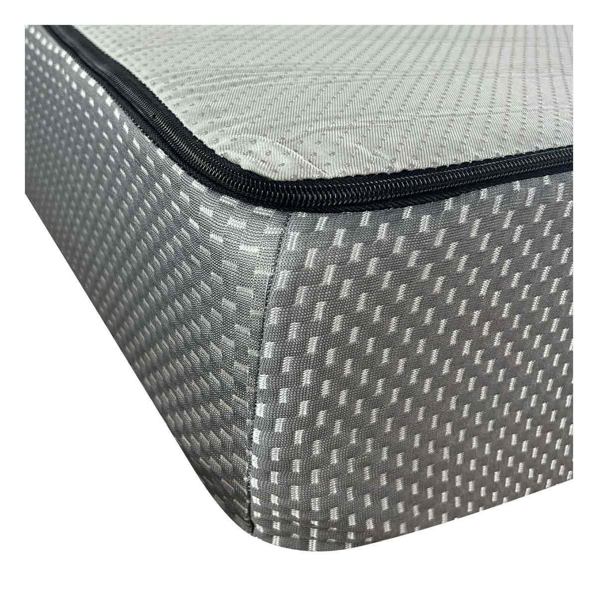 Colchon De Memory Foam Individual Con Funda Removible Y Lavable Color Gris