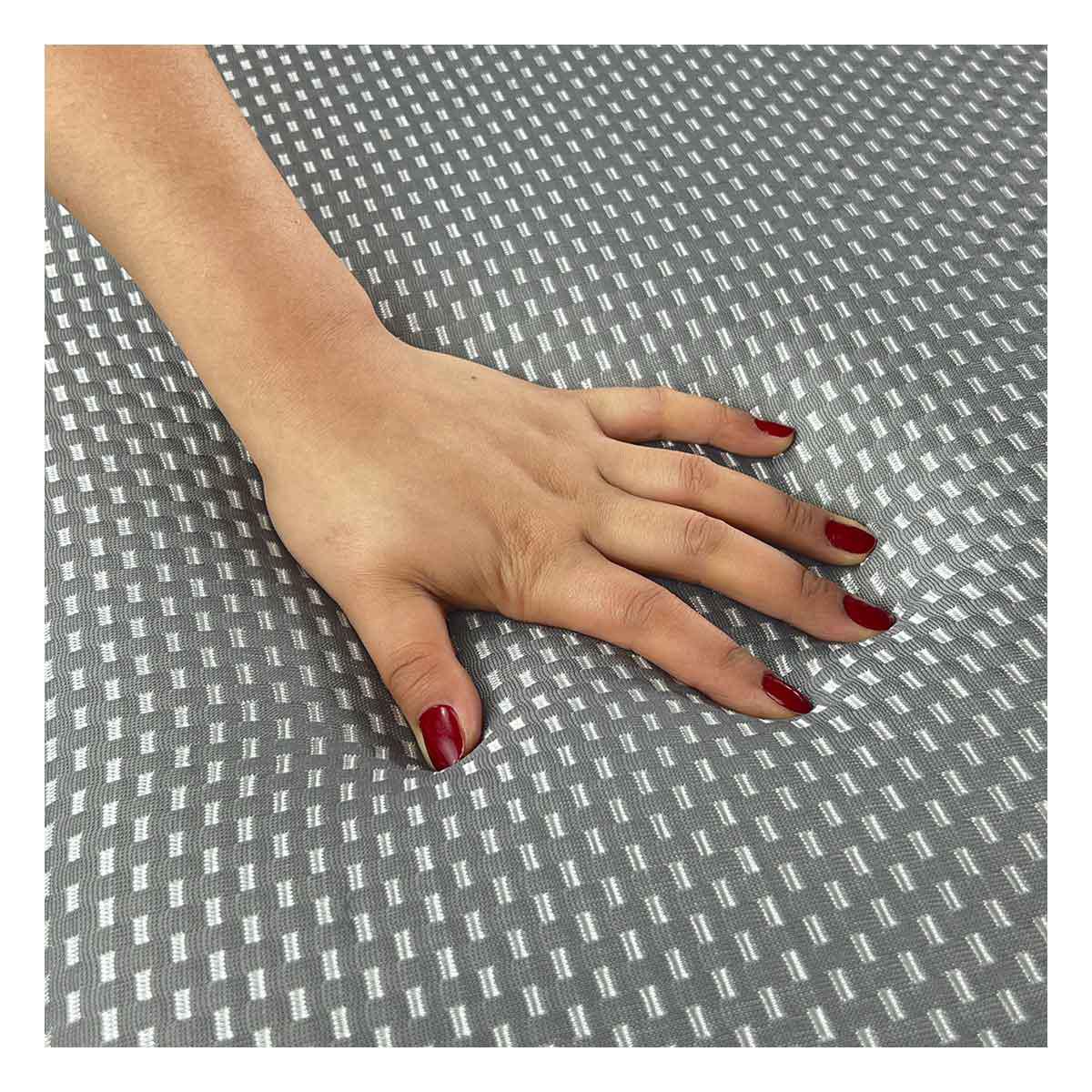 Colchon De Memory Foam Individual Con Funda Removible Y Lavable Color Gris