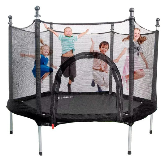 Trampolin Tumbling Infantil Negro Con Red De Seguridad