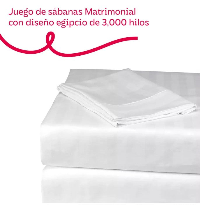 Juego De Sabanas Matrimonial Color Blanco