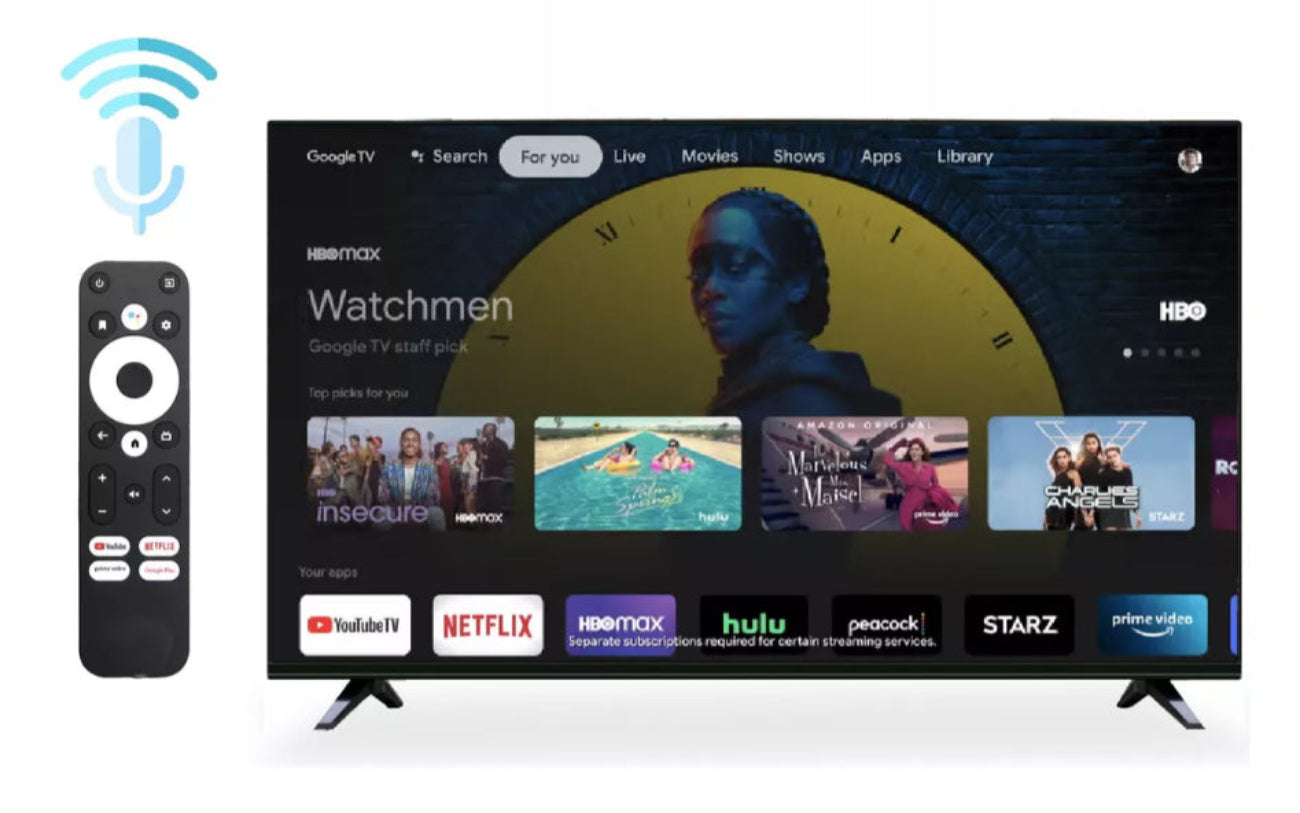 Smart TV Pantalla 55 Pulgadas Google TV DLED UHD 4K