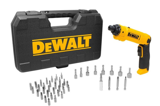 Atornillador DeWALT, Amarillo/Negro, 8V Inalámbrico, 1/4"