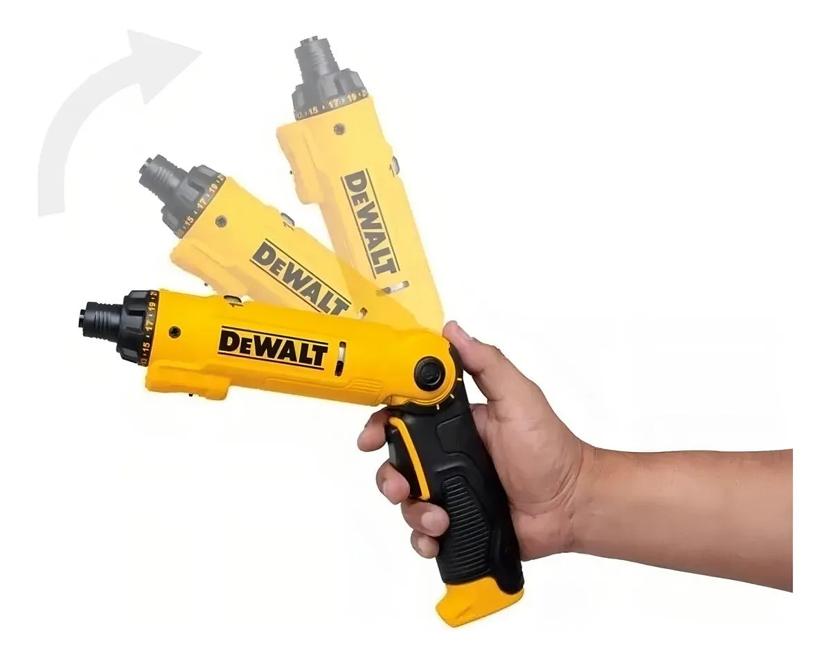 Atornillador DeWALT, Amarillo/Negro, 8V Inalámbrico, 1/4"