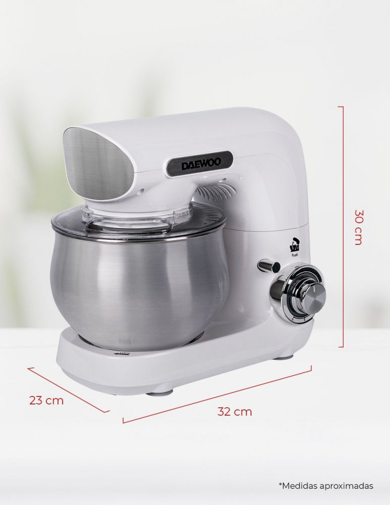 Batidora de pedestal Daewoo, 400W, 6 Velocidades, 4 Litros