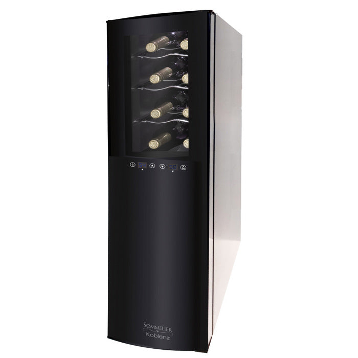 Enfriador de vinos Koblenz, Negro, 18 botellas