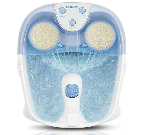 Spa Hidromasaje de Lujo con Burbujas, Luz, Cascada y Filtro CONAIR Azul-Blanco MK