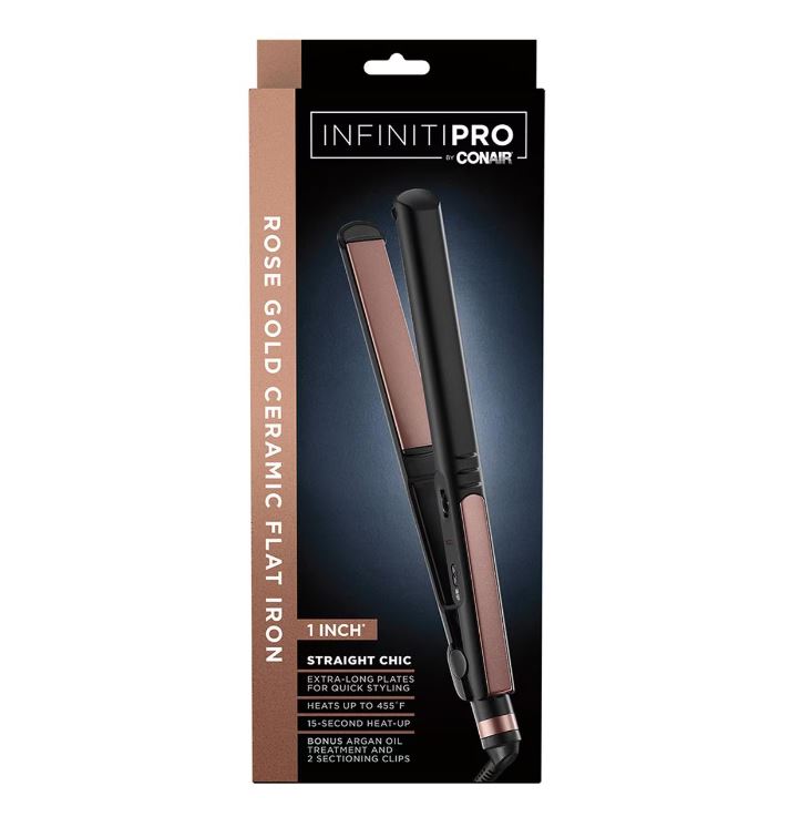 Alaciadora Con Placas de Ceramica e Infusion de Bambu CONAIR Negra MK