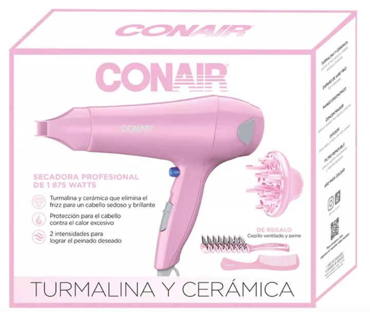 Secadora de Cabello con Ceramica y Turmalina CONAIR Rosa MK