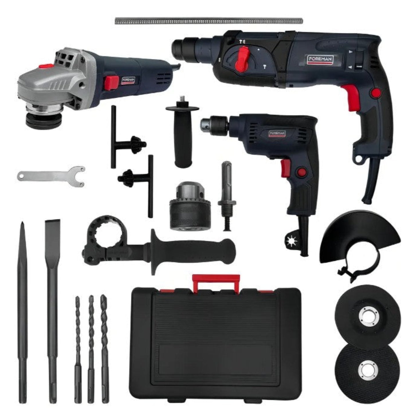 Kit de Herramientas Manuales Foreman con Maletín