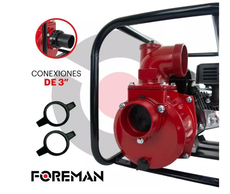 Motobomba a Gasolina 3″x3″ 6.5 HP 3600 RPM FOBAG3