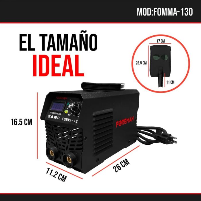 Soldadora Inverter Mma 130A/110V Con Accesorios
