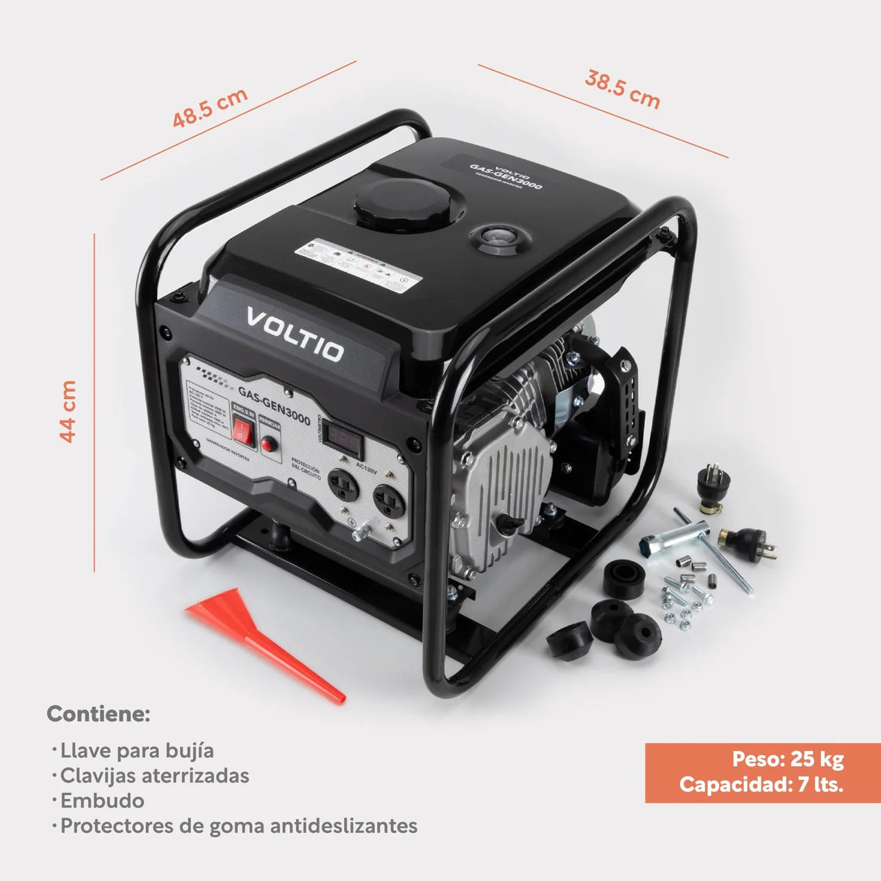 Generador Inverter de Corriente Eléctrica a Gasolina 3000 W