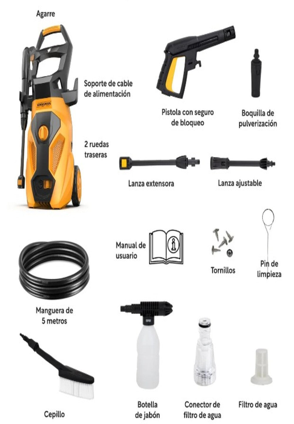 Combo  Hidrolavadora Con Aspiradora