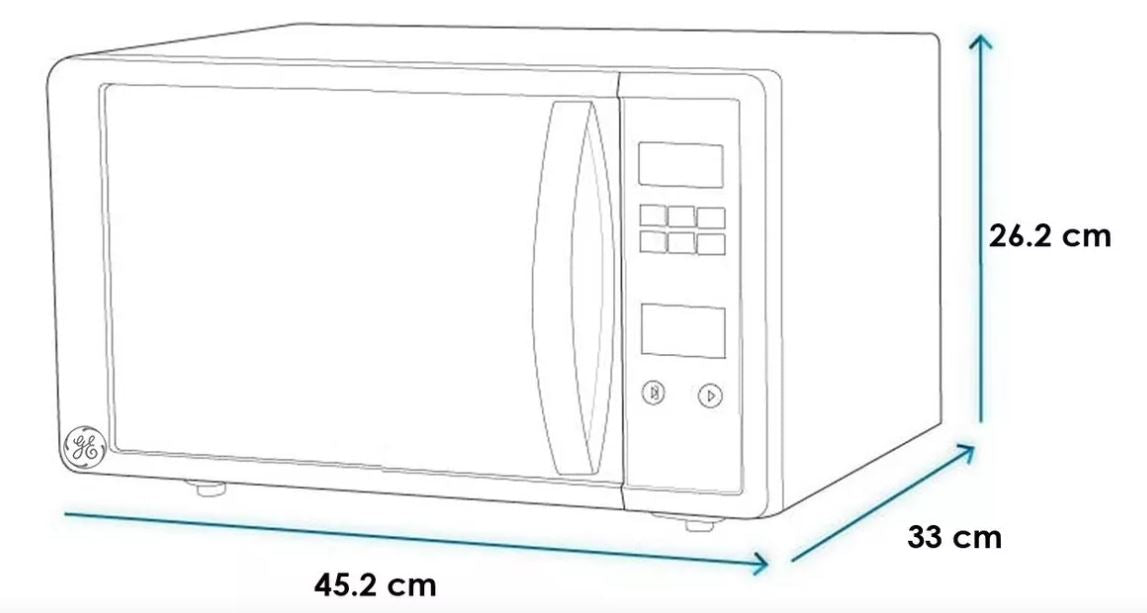 Horno de Microondas 0.7 Plata y Negro GE Appliances