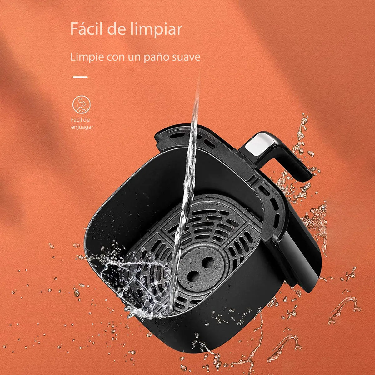 Freidora de aire Aicok, Negro/Plata, 3.2 L, 1500W, 200 °C