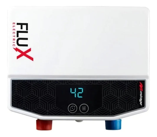 Boiler Eléctrico Mirage, eFlux, 3.5 KW, Tipo bajo tarja, compacto, 180° flip Blanco