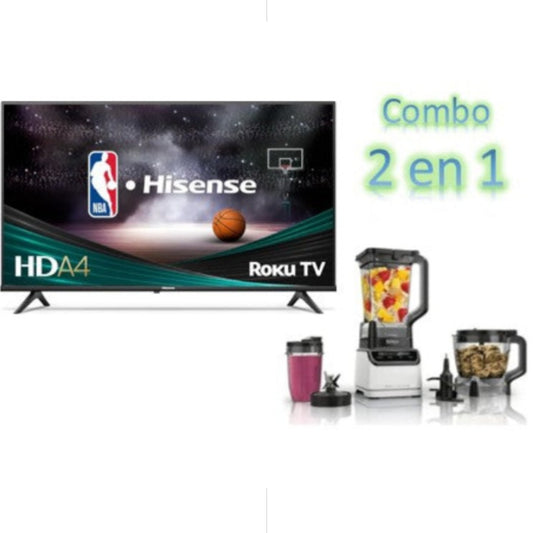 Combo Tecnología Smart 32 Hisense + Licuadora Ninja Profesional 1200W Sistema IQ