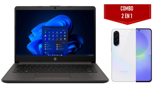 Combo Laptop HP 14" + Samsung Galaxy A36, Tecnología 2 en 1