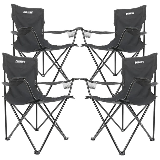 Sillas para Exteriores Camping Color Negro - Set de 4
