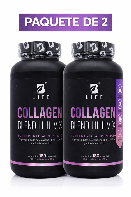 Colágeno Hidrolizado Tipos I, II, III, V y X Blife - Paquete de 2