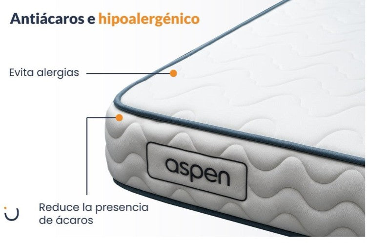 Combo Colchon Bruc Queen Size Con Almohada Memory Foam 4 Piezas