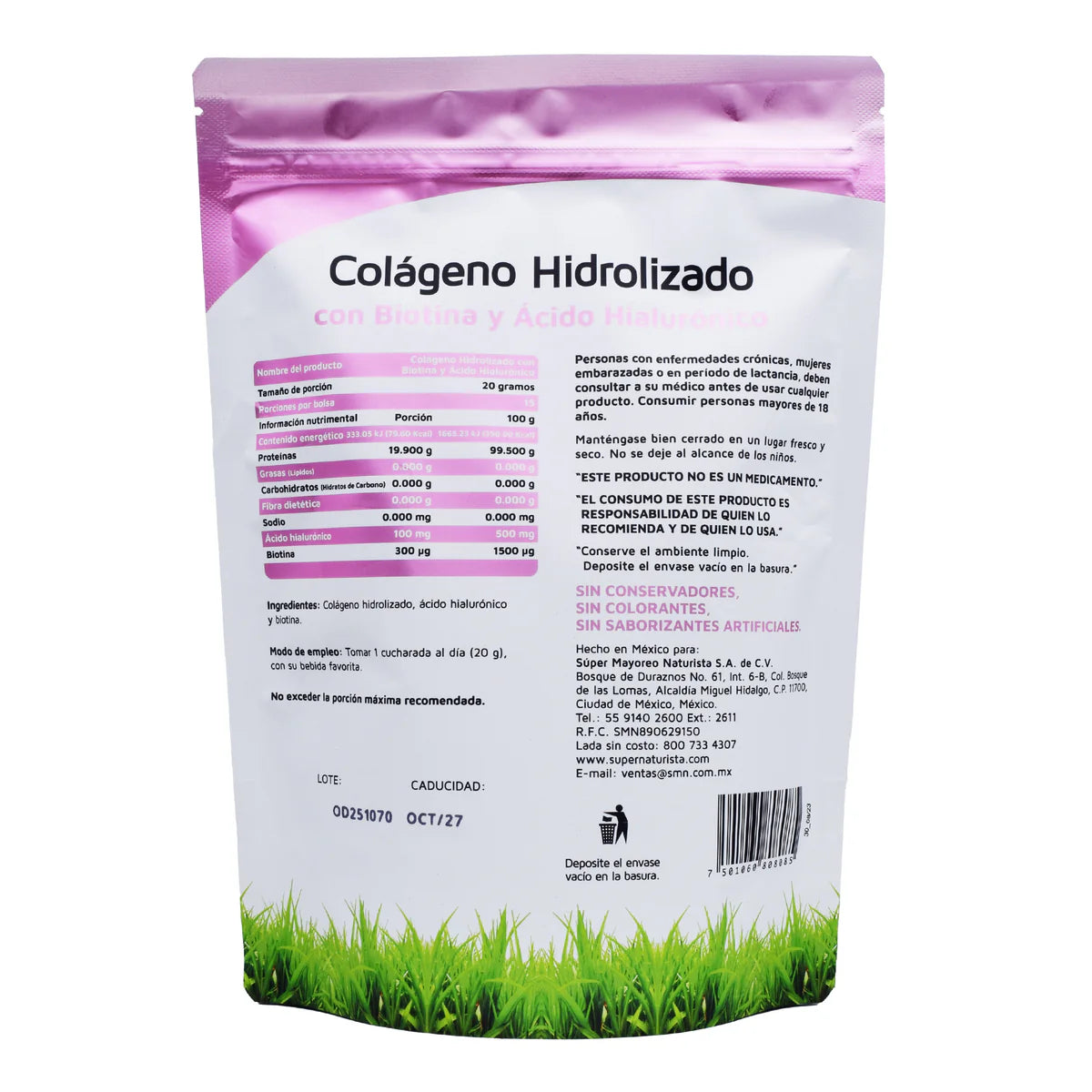 Colágeno Hidrolizado con Biotina Vidanat - Paquete de 2