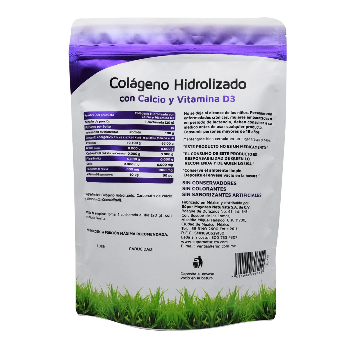 Colágeno con Calcio y Vitaminas Vidanat - Paquete de 3