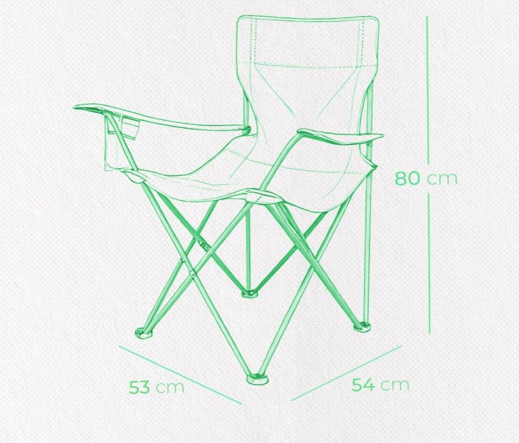 Silla Playera Plegable Portatil Para Exteriores Camping Set de 4 piezas Verde